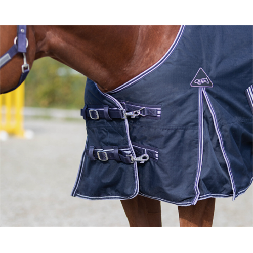 Nepromokavá deka QHP Luxury s fleecem, modrá - vel. 135 cm Deka neprom. QHP Luxury s fleecem, 135 cm