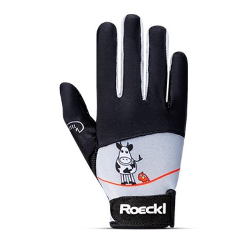 Dětské jezdecké rukavice Roeckl Kansas - černé, vel. 6 Rukavice dětské Roeckl Kansas, černé, 6