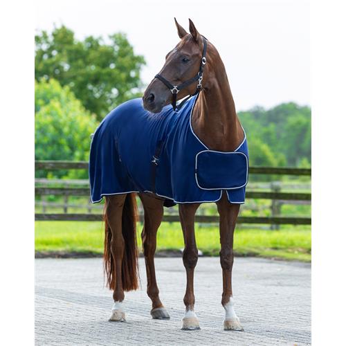 Odpocovací deka QHP Ornament, modrá - vel. 135/185 cm Deka odpoc. Ornament QHP, modrá, vel. 135/185 cm