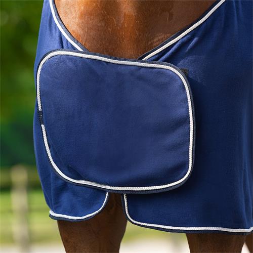 Odpocovací deka QHP Ornament, modrá - vel. 135/185 cm Deka odpoc. Ornament QHP, modrá, vel. 135/185 cm