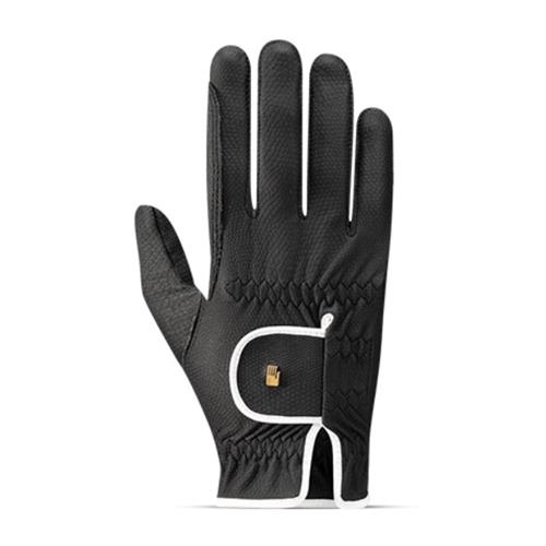 Jezdecké rukavice Roeckl Lona, černo-bílé - vel. 6,5 Rukavice Roeckl Lona, černo-bílé, vel. 6,5