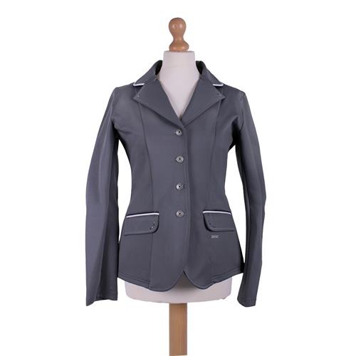 Dámské jezdecké sako QHP, šedé - vel. 42 Sako jezdecké QHP softsheel, šedé