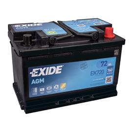 Akumulátor EXIDE EK720 AGM 12V,C20=72Ah