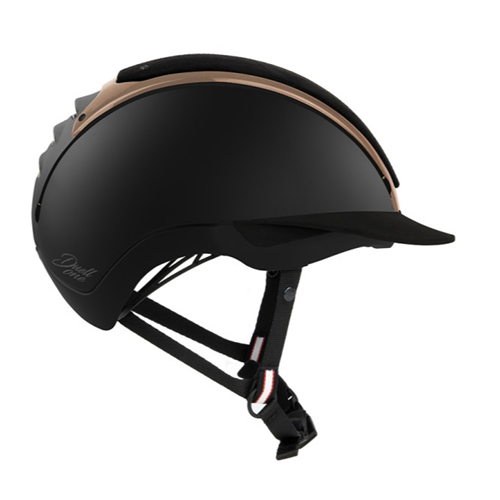 Jezdecká přilba CASCO Duell One, černá/rosegold - vel. M Jezdecká přilba CASCO Duell One, černá/rosegold - vel. M