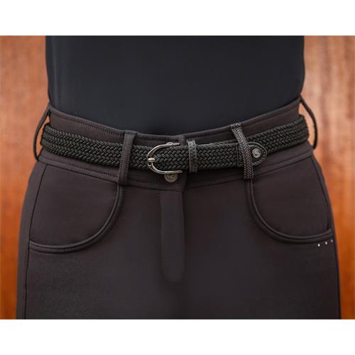 Elastický pásek QHP Jorine, černý - 95 cm Elastický pásek QHP Jorine, černý