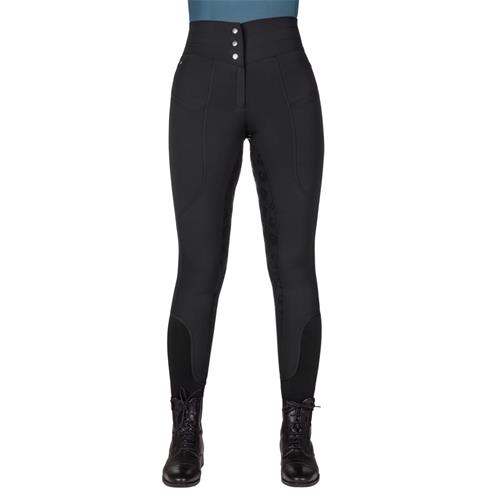 Dámské rajtky QHP Micah S/S 2025, černé - vel. 40 Dámské rajtky s gripem Micah QHP SS 2025, černé, 40