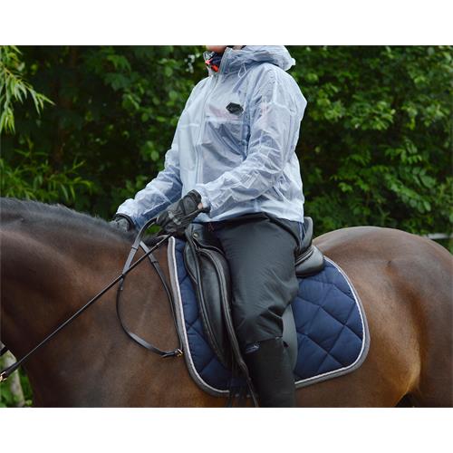 Jezdecká pláštěnka QHP, průhledná - vel. L Pláštěnka QHP SS 2025, průhledná, L