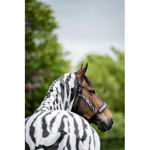 Síťovaná deka proti hmyzu Bucas Buzz-Off SS 26, zebra - vel. 155 cm Síťová deka s krkem Bucas Buzz-Off SS 26, zebra, vel. 155