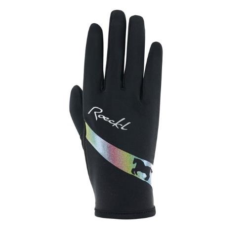 Dětské jezdecké rukavice Roeckl Kapriole, černé - vel. 7