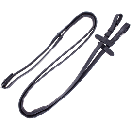 Otěže ergonomické s gumou, černé, full