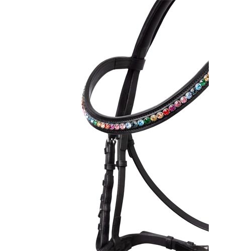 Kožená uzdečka Horze Rainbow Dash, černá - vel. Pony Uzdečka Horze Rainbow Dash, černá