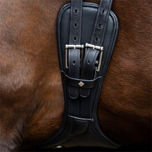 Drezurní podbřišník IRH, kožený, černý - vel. 80 cm Drezurní podbřišník IRH, kožený, černý, 80 cm