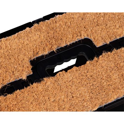 Skládací stolička s rohožkou QHP, černá Skládací stolička s rohožkou QHP, černá