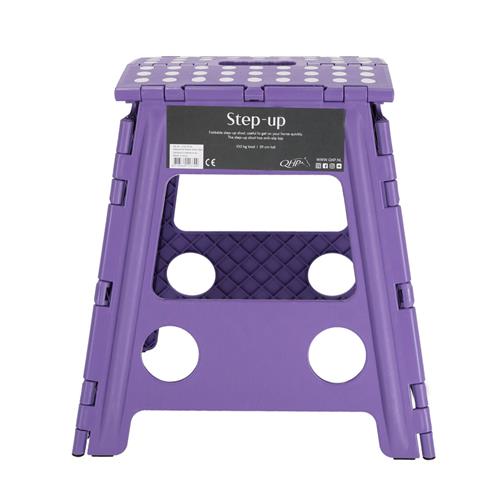 Skládací stolička QHP, plastová - fialová Stolička skládací na nasedání, fialová