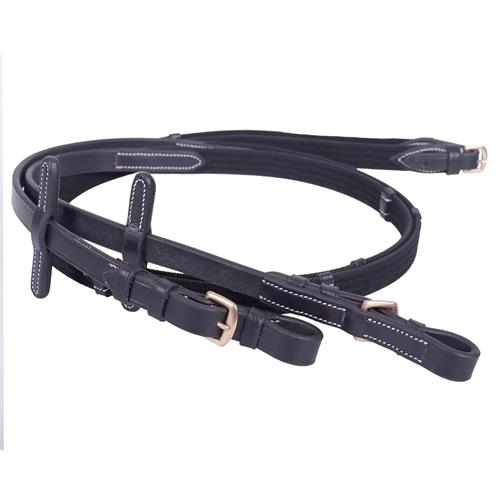 Anatomická uzdečka QHP Devi, černá - vel. Full Uzdečka kožená QHP Devi, anat.,černá, vel. Full