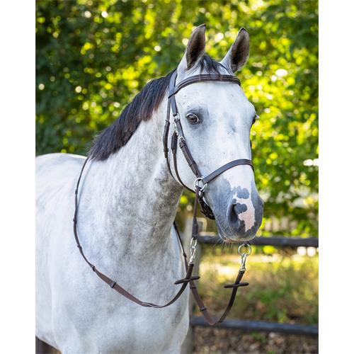 Bezudidlová kožená uzdečka QHP Ceto, černá - vel. Cob Bezudidlová uzdečka Ceto QHP, černá, vel. Cob