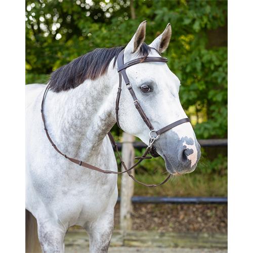 Bezudidlová kožená uzdečka QHP Ceto, černá - vel. Full Bezudidlová uzdečka QHP Ceto, černá, vel. Full