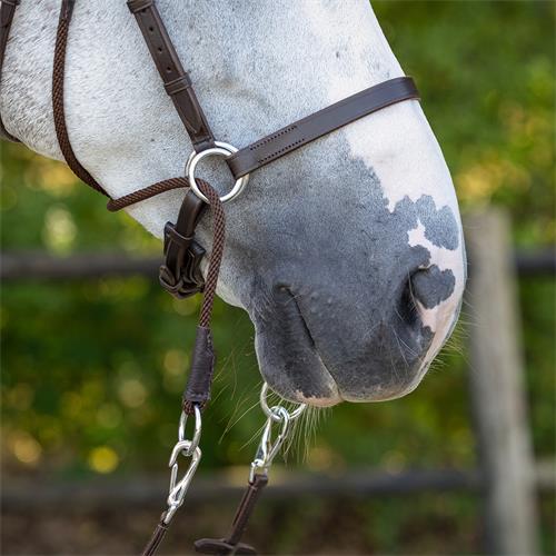 Bezudidlová kožená uzdečka QHP Ceto, černá - vel. Full Bezudidlová uzdečka QHP Ceto, černá, vel. Full