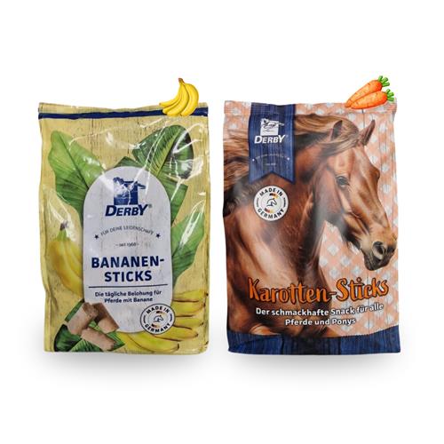 Pamlsky pro koně Derby Sticks, 1 kg - banánové Pamlsky pro koně DERBY Sticks, banánové, 1 kg