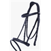 Kožená uzdečka QHP s prošíváním, černá - vel. Full Uzdečka kožená QHP s proš., černá, vel. Full