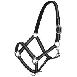 Ohlávka pro koně Mustang, stavitelná, černá