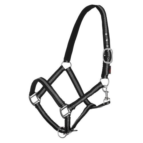 Ohlávka pro koně Mustang, stavitelná, černá - vel. Full