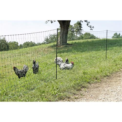Síť pro drůbež PoultryNet, zelená, vodivá, výška 106 cm, délka 25 m, dvojitá špička Síť pro drůbež PoultryNet, zelená, vodivá, výška 106 cm, délka 25 m, dvojitá špička