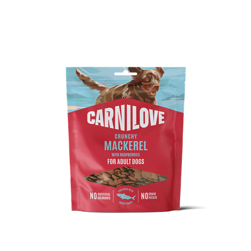 Pamlsek pro psy Carnilove Mackerel and raspberries, 200 g
