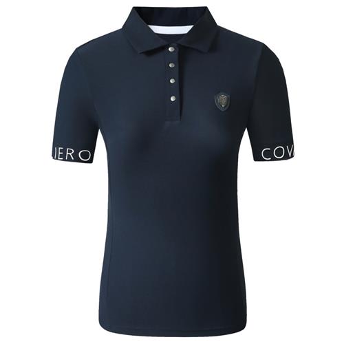 Dámské triko Covalliero Polo S/S 2025, tmavě modré - vel. L