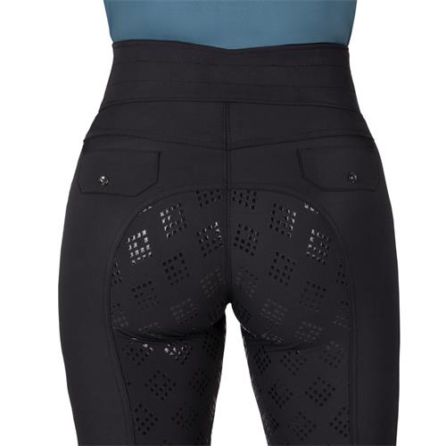 Dámské rajtky QHP Micah S/S 2025, černé - vel. 40 Dámské rajtky s gripem Micah QHP SS 2025, černé, 40