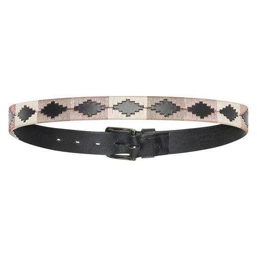 Pásek kožený HVP Chaya AW 25/26 - černo-krémový, 85 cm Pásek kožený HVP Chaya AW 25/26, černo-krémový, 85 cm