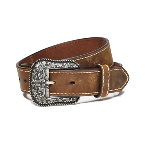 Westernový pásek Ariat Accent, hnědý - vel. 89-91 cm Pásek westernový kožený Ariat Accent, hnědý, vel. 89-91 cm