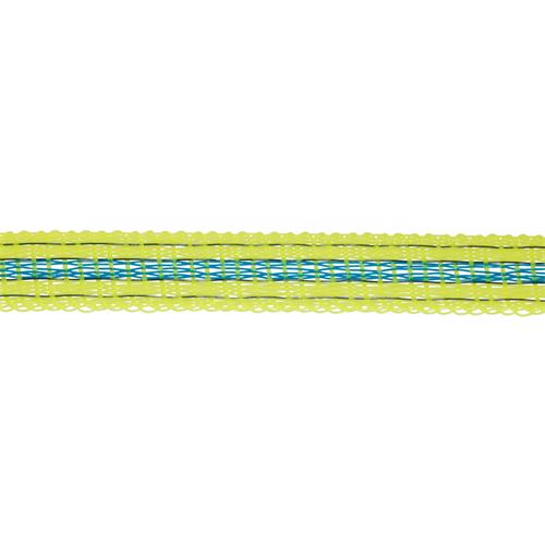 Polyetylenová páska pro elektrické ohradníky TopLine Plus 12 mm, neon. žlutozelená-modrá 200 m Polyetylenová páska pro elektrické ohradníky TopLine Plus 12 mm, neon. žlutozelená-modrá 200 m