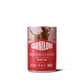 Carnilove Wild konzerva pro psy Meat Venison & Reindeer, 400g