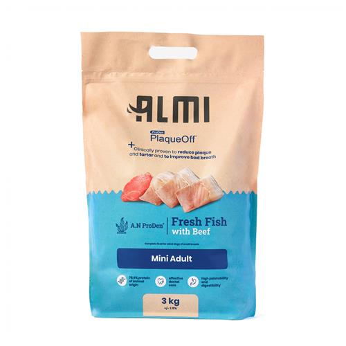 ALMI dog Adult Mini 3 kg Granule ALMI pes Mini Adult, Fresh Fish&Beef, 3 kg