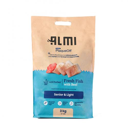 ALMI dog Senior&Light - 3 kg Granule ALMI pes Senior&Light, Fresh Fish&Beef, 3 kg