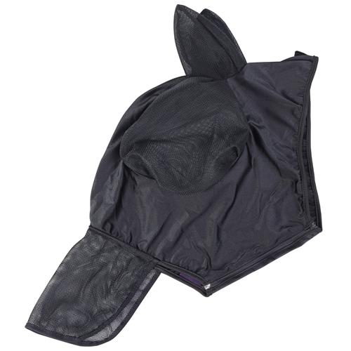 Elastická maska pro koně Harrys Horse Slimfit, černá - vel. M - cob Elastická maska Skinfit Harrys Horse, černá se zipem, vel. M