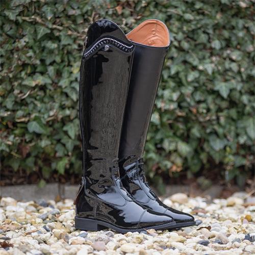 Jezdecké boty QHP Lamira, černé - vel. 39 Boty jezdecké QHP Lamira, černé, vel. 39