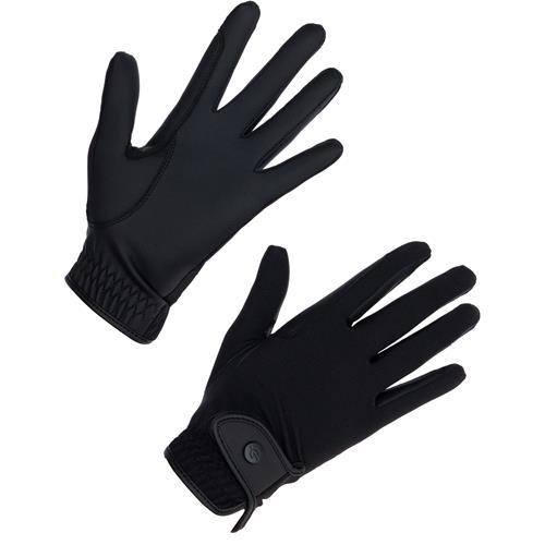 Jezdecké rukavice Covalliero Premium, SS 26, černé - vel. 7/S