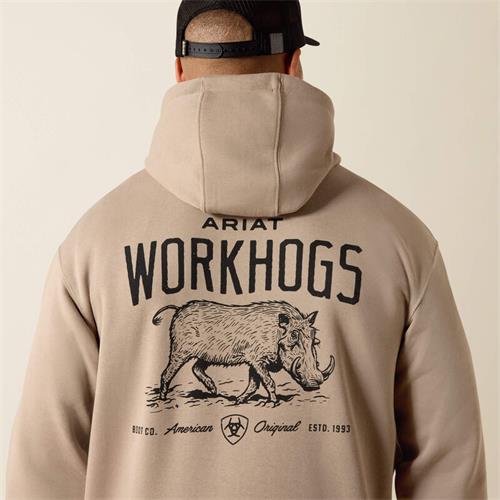 Pánská pracovní mikina Ariat Rebar Workhog, šedá - vel. XL Mikina pracovní pánská Ariat Rebar Workhog, šedá, vel. XL