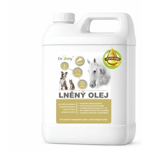 Olej lněný Dromy, 3 l Olej lněný Dromy, 3 l