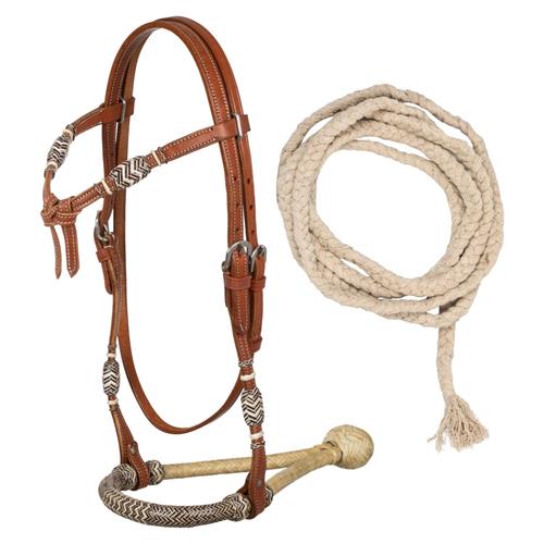Bosal set Rawhide s Mecate otěžemi Pool's, světlý Bosal set Rawhide s Mecate otěžemi Pool's, světlý