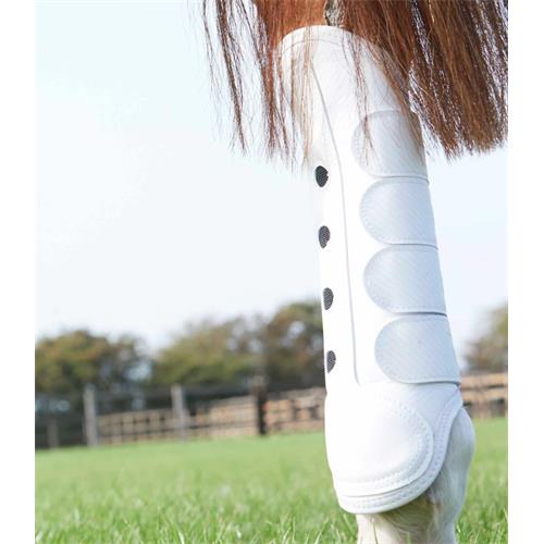 Zadní krosové chrániče Premier Equine Carbon Air-Tech, bílé - vel. M