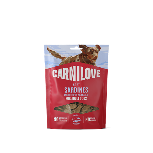Pamlsek pro psy Carnilove Sardines and Garlic, 200 g Pamlsek pro psy Carnilove Sardines and Garlic, 200 g