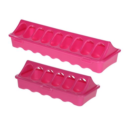 Krmítko pro kuřata růžové - 20 × 9 × 7 cm Krmítko pro kuřata růžové 20 × 9 × 7 cm