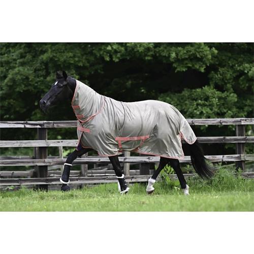 Síťovaná deka proti hmyzu s krkem Bucas Freedom S/S 2025, světle hnědá - vel. 145 cm Síťová deka Bucas Freedom SS 25, sv. hnědá, vel. 145