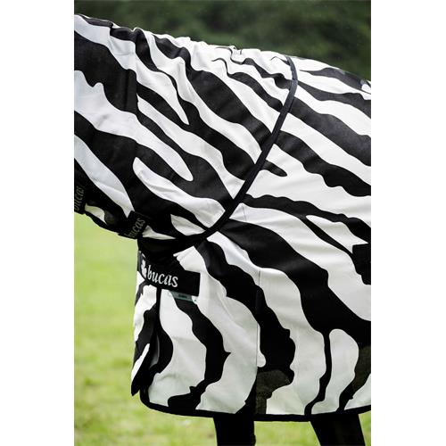 Síťovaná deka proti hmyzu Bucas Buzz-Off SS 26, zebra - vel. 145 cm Síťová deka s krkem Bucas Buzz-Off SS 26, zebra, vel. 145