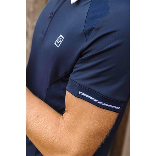 Pánské závodní triko Equitheme Polo Victor, SS 26, modré - vel. L Pánské triko Equithéme Polo Victor SS 26, modré, vel. L