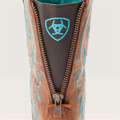 Westernové boty Ariat Round Up Zip, hnědé - vel. 38 Westernové boty Ariat Round Up Zip, vel. 38