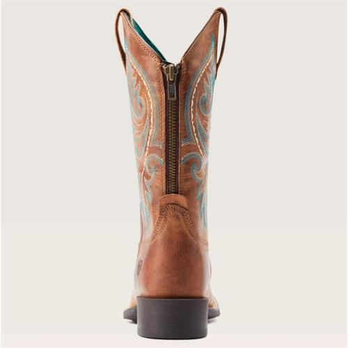Westernové boty Ariat Round Up Zip, hnědé - vel. 41 Westernové boty Ariat Round Up Zip, vel. 41